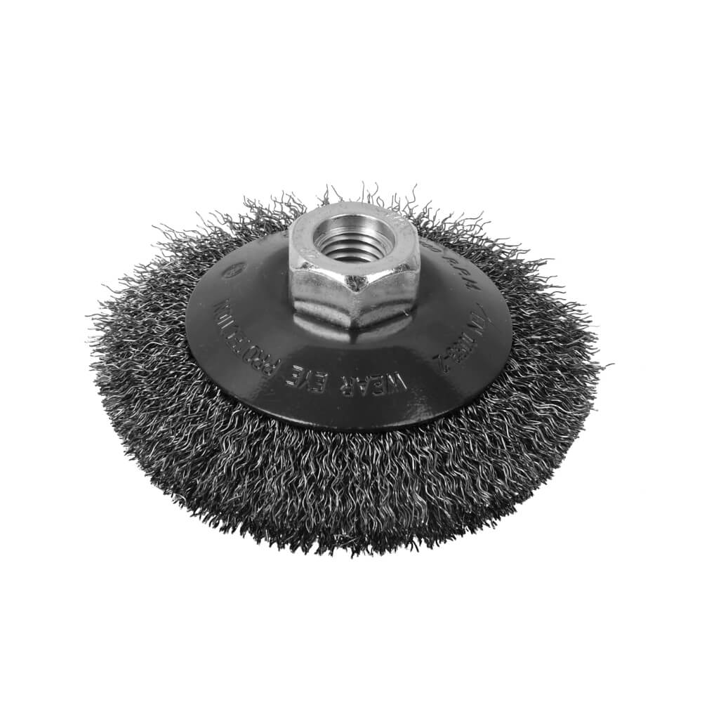 Tactix Bevel Wire Brush 100mm M14 Crimped Main Image