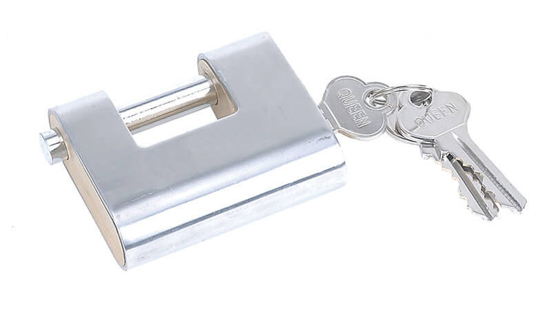 Tactix 70mm Square Padlock Brass Body S/Steel Case Hardened Shackle 3 Keys Shutter Lock Main Image