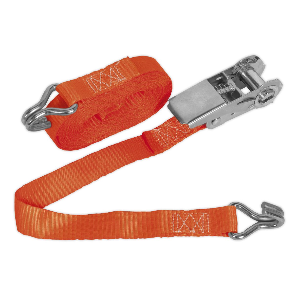 Sealey Ratchet Tie Down 25mm x 4.5mtr Polyester Webbing 800kg Load Test Main Image