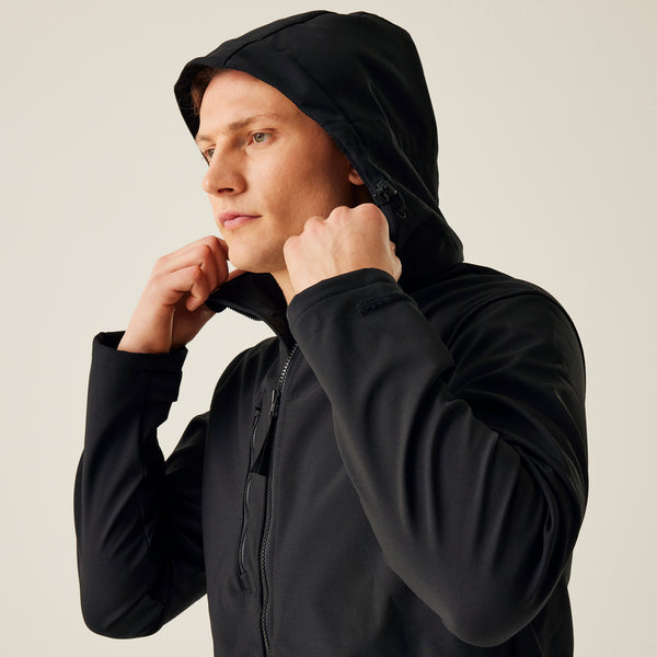 Regatta Navigate Hooded Softshell Black/Grey S