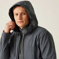 Regatta Navigate Hooded Softshell Black/Grey XL