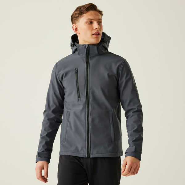 Regatta Navigate Hooded Softshell Black/Grey XL