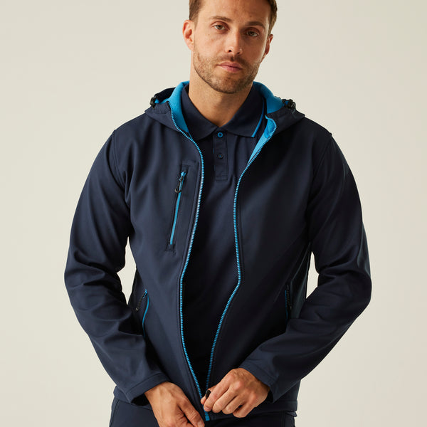 Regatta Navigate Hooded Softshell Navy/Blue L