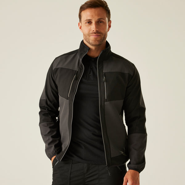 Regatta E-Volve Unisex Softshell Hybrid Jacket Ash/Black S