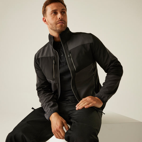 Regatta E-Volve Unisex Softshell Hybrid Jacket Ash/Black S