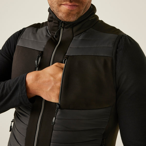 Regatta E-Volve Unisex Thermal Hybrid Bodywarmer Ash/Black L
