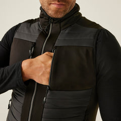 Regatta E-Volve Unisex Thermal Hybrid Bodywarmer Ash/Black L