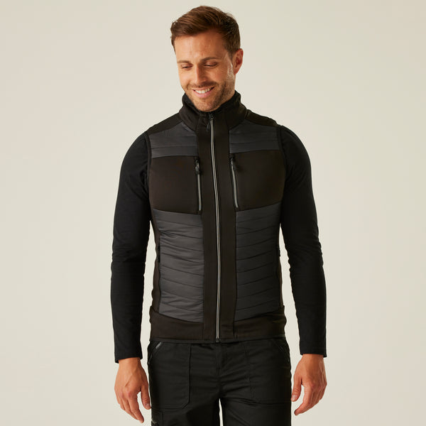 Regatta E-Volve Unisex Thermal Hybrid Bodywarmer Ash/Black L