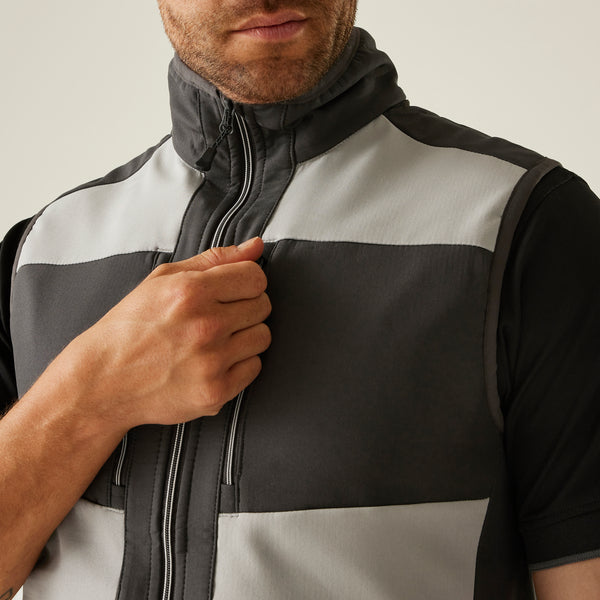 Regatta E-Volve Unisex Softshell Hybrid Bodywarmer Mineral Grey/Ash L