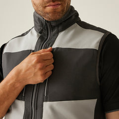 Regatta E-Volve Unisex Softshell Hybrid Bodywarmer Mineral Grey/Ash L