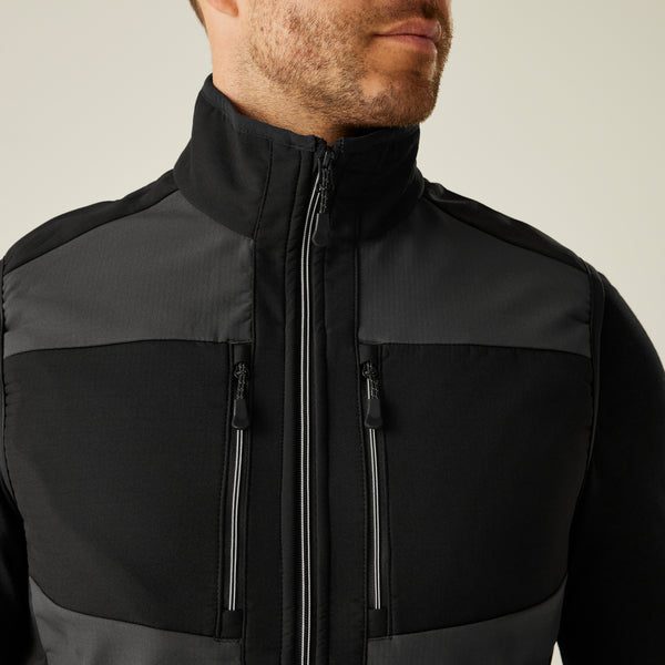 Regatta E-Volve Unisex Softshell Hybrid Bodywarmer Ash/Black S