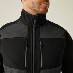 Regatta E-Volve Unisex Softshell Hybrid Bodywarmer Ash/Black S
