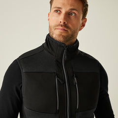 Regatta E-Volve Unisex Softshell Hybrid Bodywarmer Ash/Black M