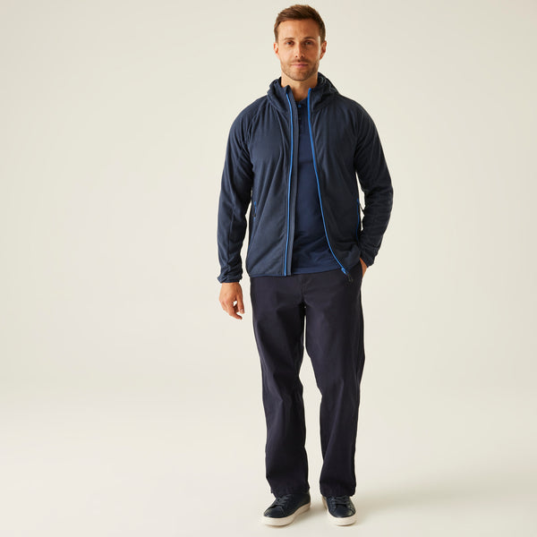 Regatta Navigate Full Zip Hooded Fleece Navy/Blue L