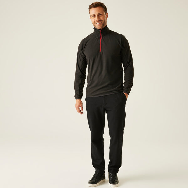 Regatta Navigate Half Zip Fleece Black/Red L