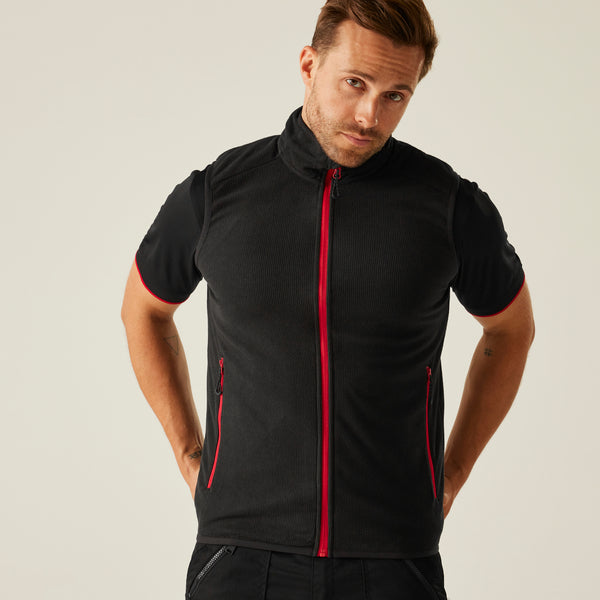 Regatta Navigate Fleece Bodywarmer Black/Red L