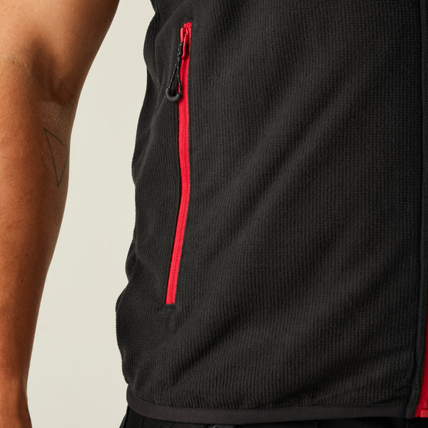 Regatta Navigate Fleece Bodywarmer Black/Red S