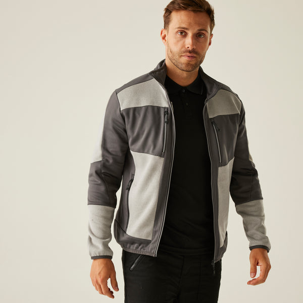 Regatta E-Volve Unisex Stretch Hybrid Midlayer Ash/Black M