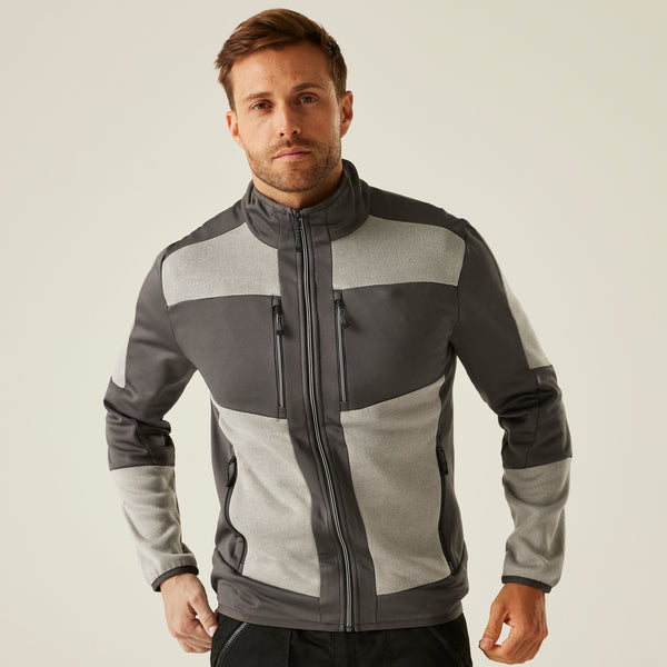 Regatta E-Volve Unisex Stretch Hybrid Midlayer Ash/Black M