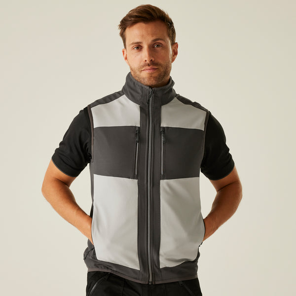 Regatta E-Volve Unisex Softshell Hybrid Bodywarmer Mineral Grey/Ash L