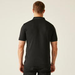 Regatta Navigate Polo Shirt Black/Grey M