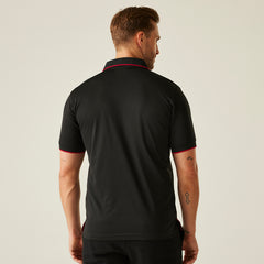 Regatta Navigate Polo Shirt Black/Red M