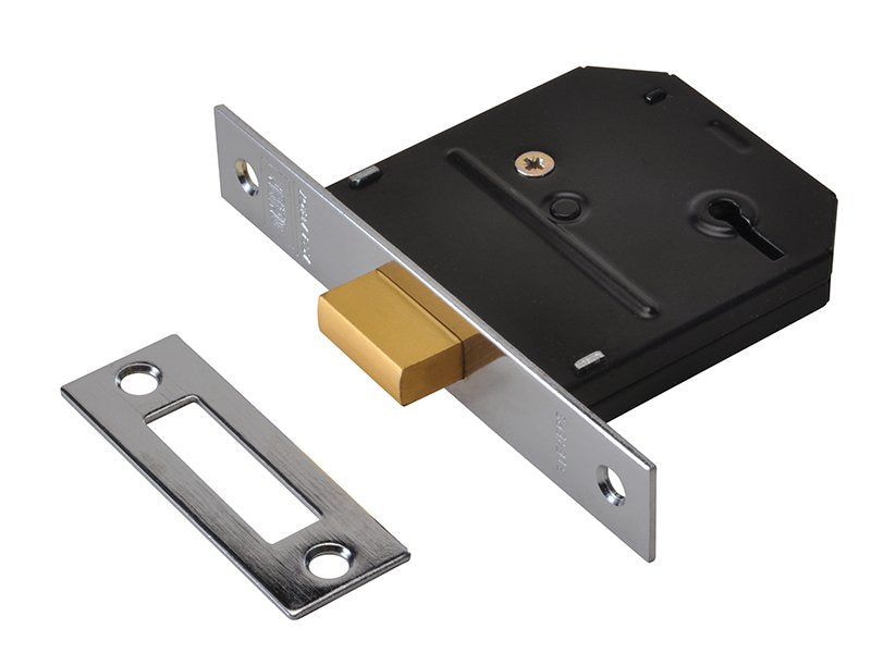 UNION ES-DL Polished Brass Essentials 3 Lever Mortice Deadlock 79mm 3in Visi Main Image