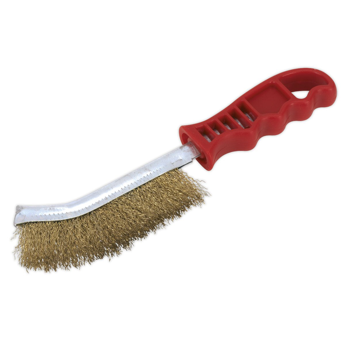 Sealey Wire Brush Brassed Steel Plastic Handle Main Image