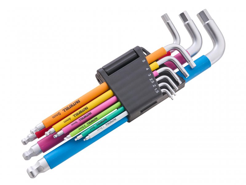 XMS Faithfull 9 Piece Colour Coded Hex Key Set Main Image [src:xms26hexkey.jpg@20260409130133]