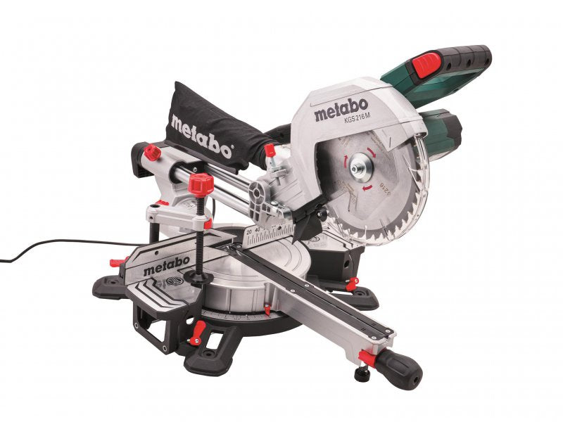 XMS Metabo 216mm Laser Cut Sliding Mitre Saw Main Image [src:xms26mitre.jpg@20260813130104]