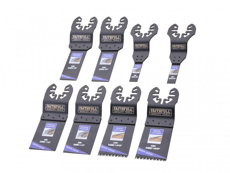 XMS Faithfull 8 Piece Multi-Tool Speed Edge Blade Set Main Image [src:xms26multi8.jpg@20260409130142]