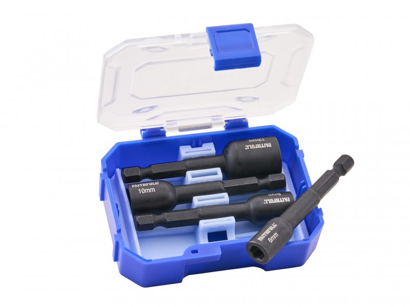 XMS Faithfull 4 Piece Impact Nut Driver Set Main Image [src:xms26nutd4.jpg@20260409130144]