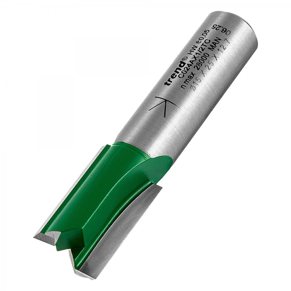 TREND C024AX1/2TC TWO FLUTE 15MM DIA X 25MM CUT       Main Image