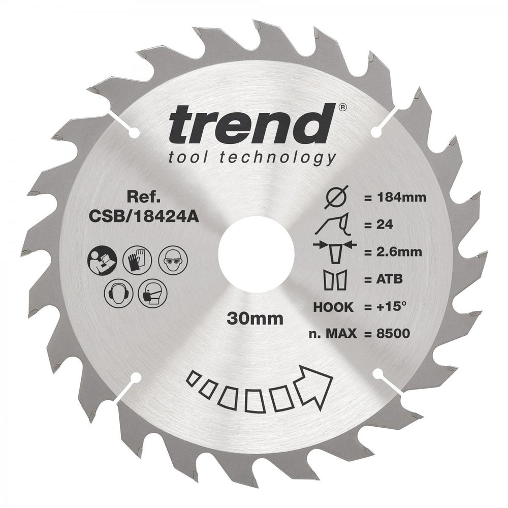 TREND CSB/18424A CRAFT SAW BLADE 184MM X 24T X 30MM  Main Image