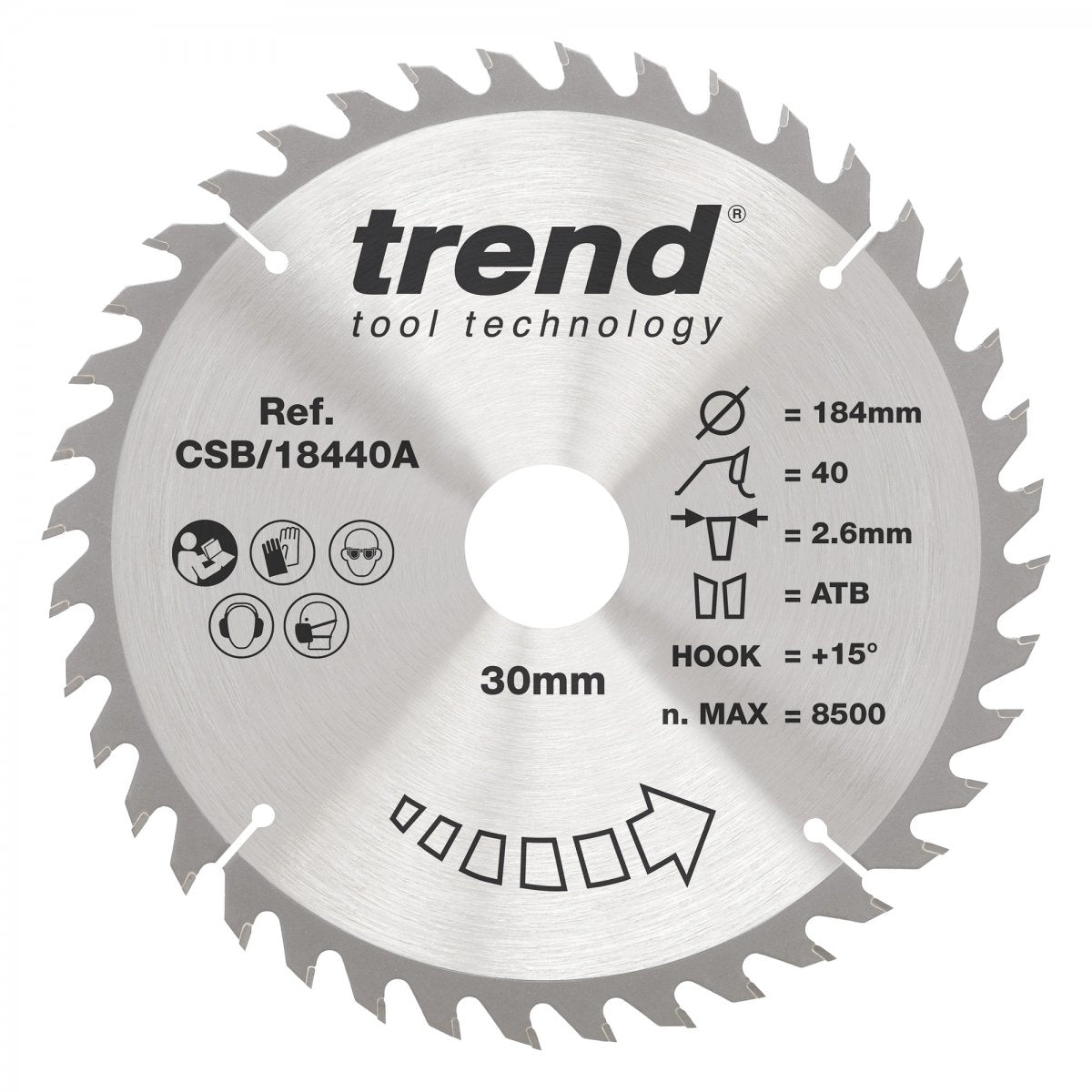 TREND CSB/18440A CRAFT SAW BLADE 184MM X 40T X 30MM  Main Image
