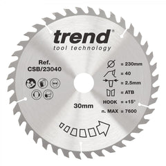 TREND CSB/23040 CRAFT SAW BLADE 230MM X 40T X 30MM  Main Image