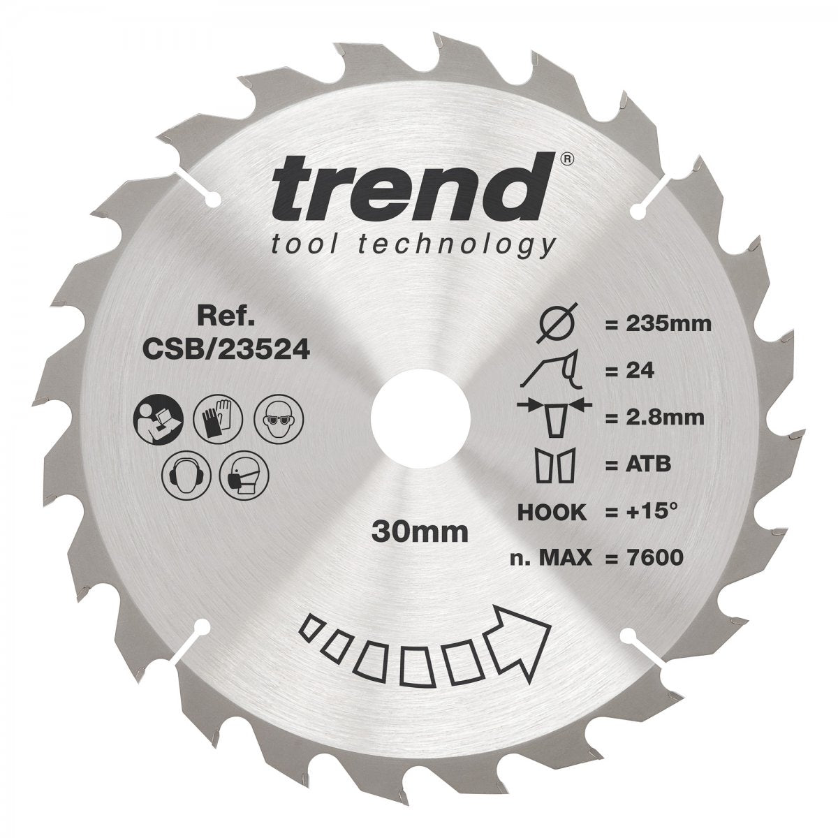 TREND CSB/23524 CRAFT SAW BLADE 235MM X 24T X 30MM Main Image