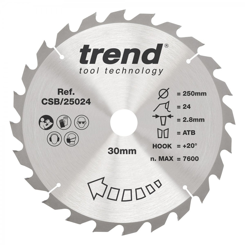 TREND CSB/25024 CRAFT SAW BLADE 250MM X 24T X 30MM  Main Image