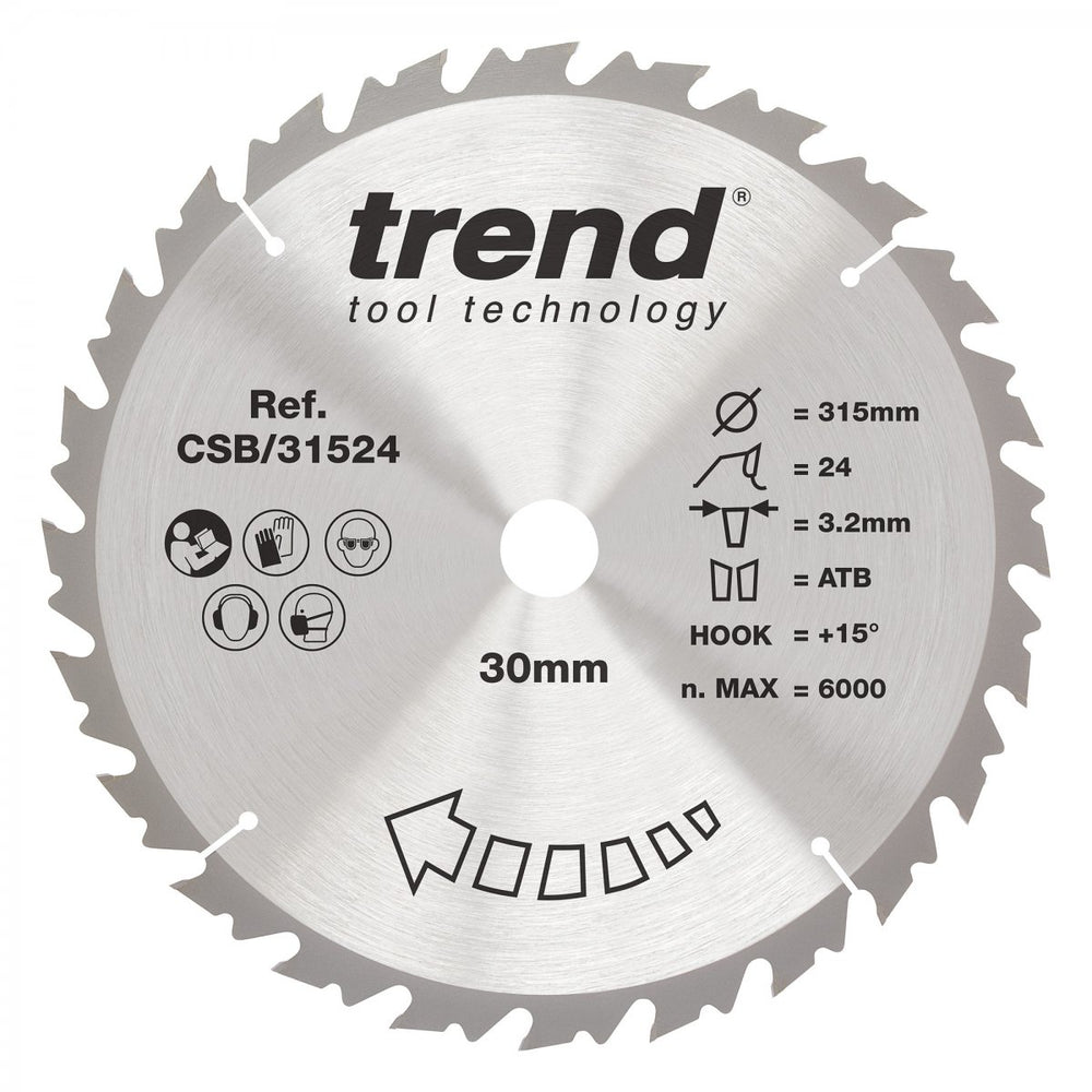 TREND CSB/31524 CRAFT SAW BLADE 315MM X 24T X 30MM  Main Image