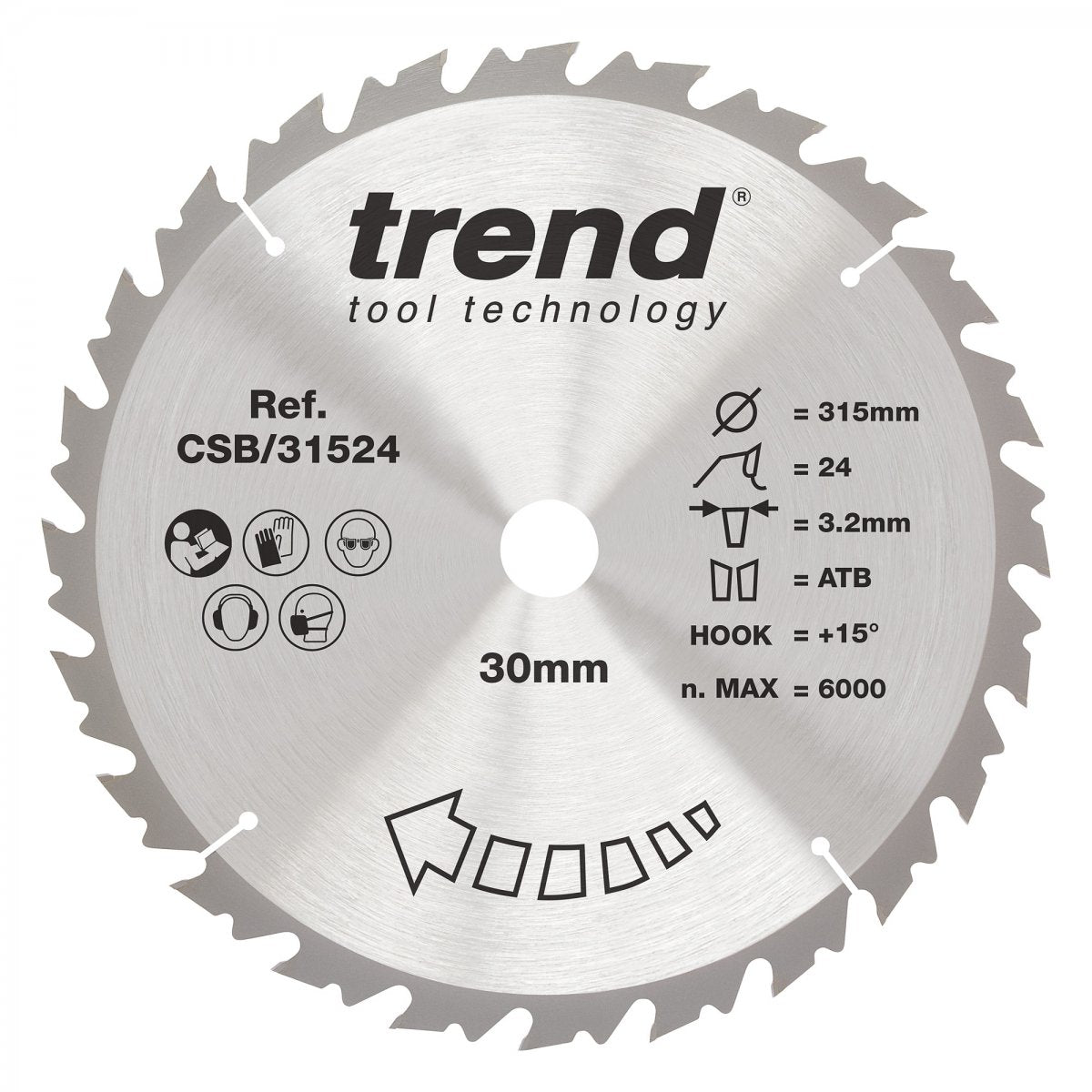 TREND CSB/31524 CRAFT SAW BLADE 315MM X 24T X 30MM  Main Image