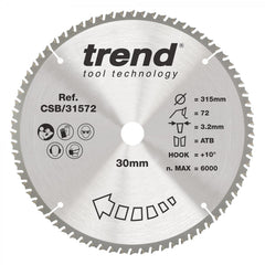 TREND CSB/31572 CRAFT SAW BLADE 315MM X 72T X 30MM Main Image