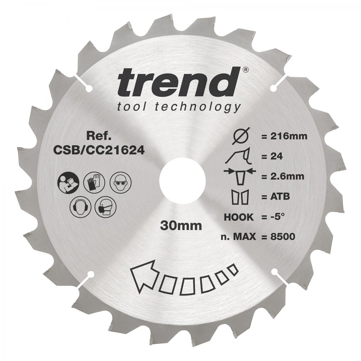 TREND CSB/CC21624 CRAFT BLADE CC 216MM X 24T X 30MM   Main Image