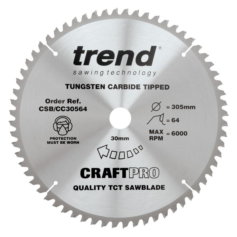TREND CSB/CC30564 CRAFT BLADE CC 305MM X 64T X 30MM Main Image