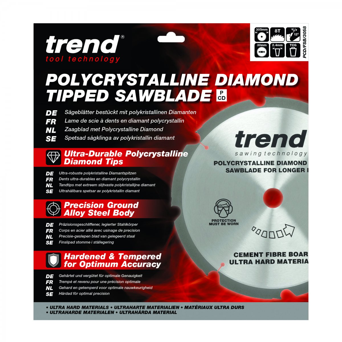 TREND PCD/FSB/3058 FIBRE CEMENT SAWBLADE PCD 305X8TX30MM Main Image