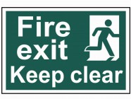 Fire Exit Keep Clear - PVC 300 x 200mm