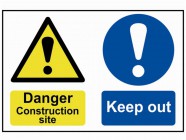 Danger Contruction Site Keep Out - PVC 600 x 400mm