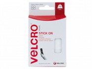VELCRO® Brand Stick On VELCRO® Brand Squares 25mm White Pack of 24