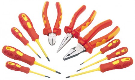DRAPER EXPERT 10 PC FULLY INSULATED PLIERS AND SCREWDRIVER SET