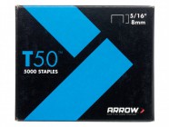 Arrow T50 Staples 8mm (5/16in) Pack 1250