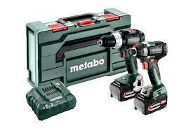 Metabo Combo Set 2.8.8 18V SB 18 LT BL Combi & SSD 18 LT 200 BL Impact Driver, 2 x 5.2Ah Li-ion Batteries in metaBOX